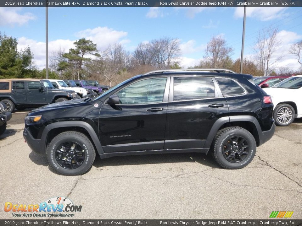 Diamond Black Crystal Pearl 2019 Jeep Cherokee Trailhawk Elite 4x4 Photo #2