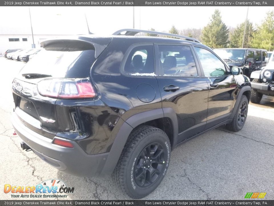 2019 Jeep Cherokee Trailhawk Elite 4x4 Diamond Black Crystal Pearl / Black Photo #5
