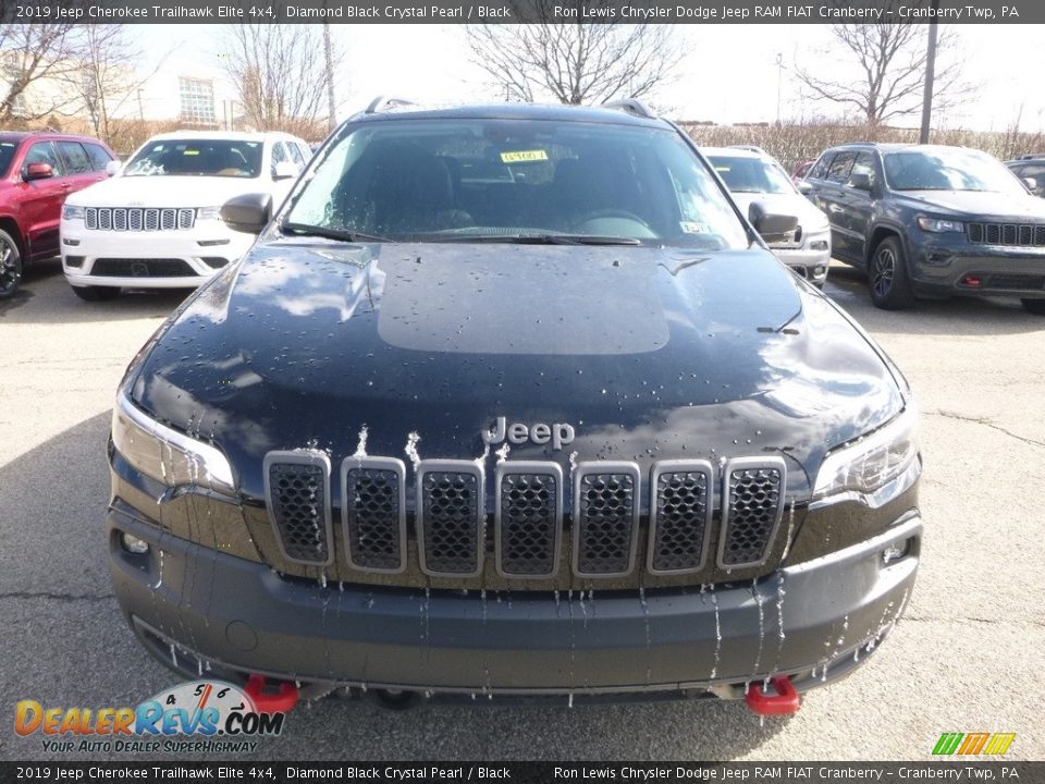 2019 Jeep Cherokee Trailhawk Elite 4x4 Diamond Black Crystal Pearl / Black Photo #8