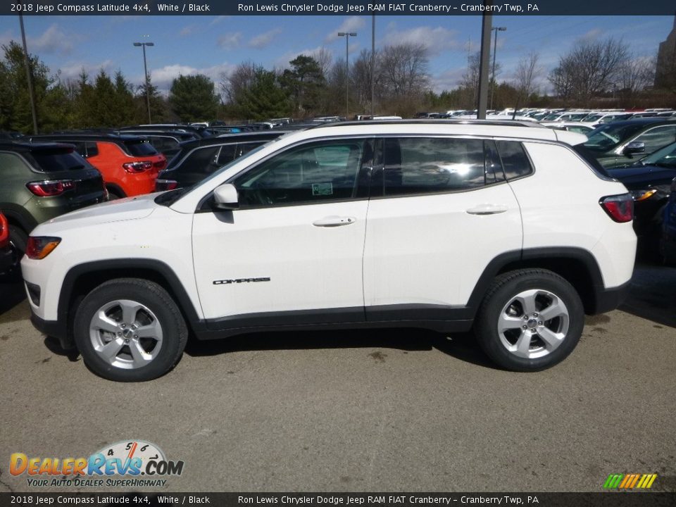 2018 Jeep Compass Latitude 4x4 White / Black Photo #2