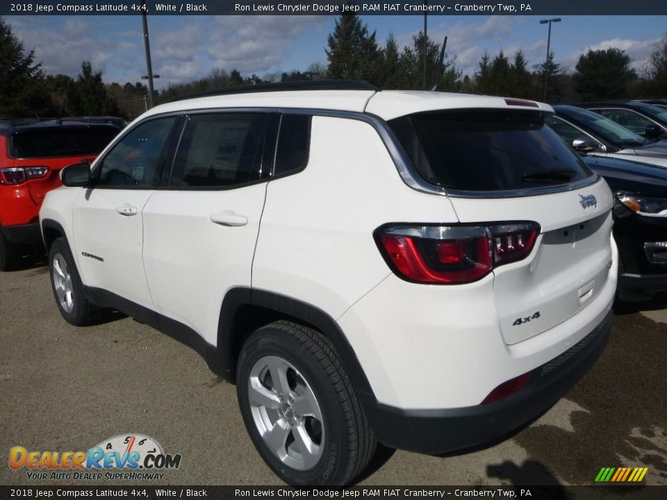 2018 Jeep Compass Latitude 4x4 White / Black Photo #3