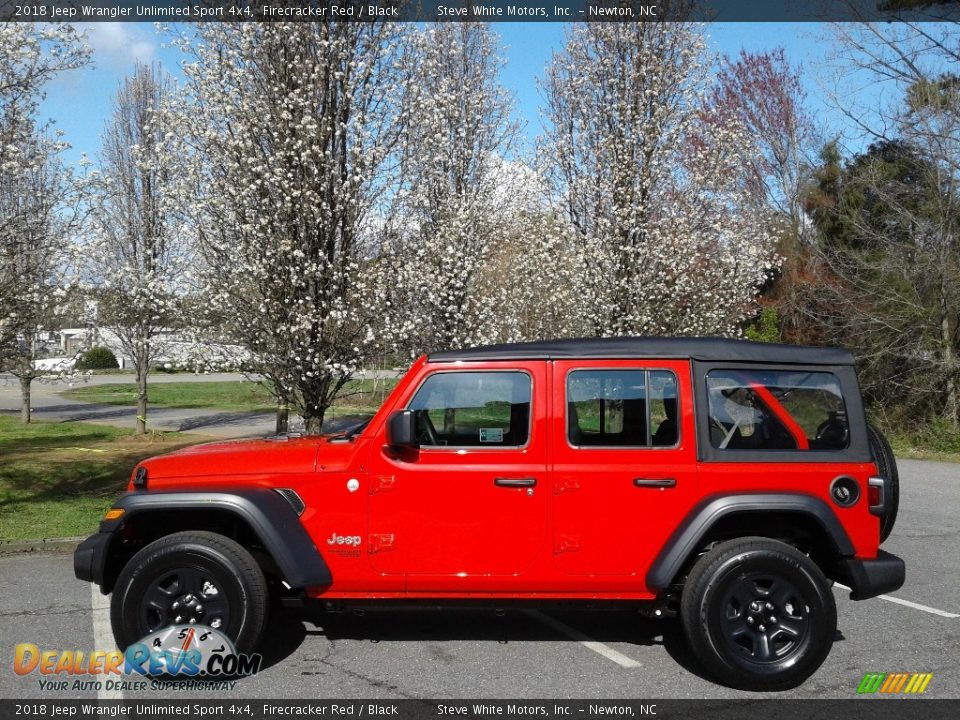 2018 Jeep Wrangler Unlimited Sport 4x4 Firecracker Red / Black Photo #1