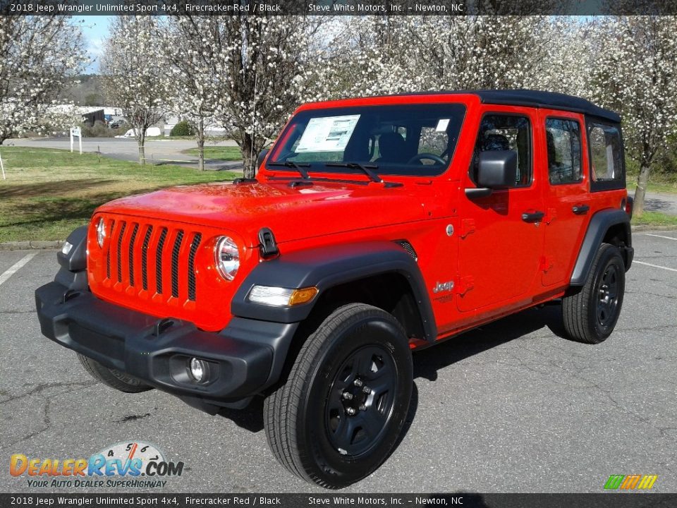 2018 Jeep Wrangler Unlimited Sport 4x4 Firecracker Red / Black Photo #2