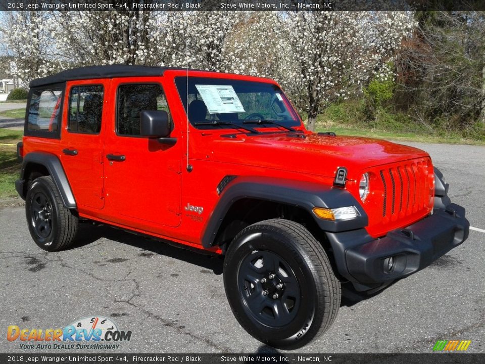 2018 Jeep Wrangler Unlimited Sport 4x4 Firecracker Red / Black Photo #4