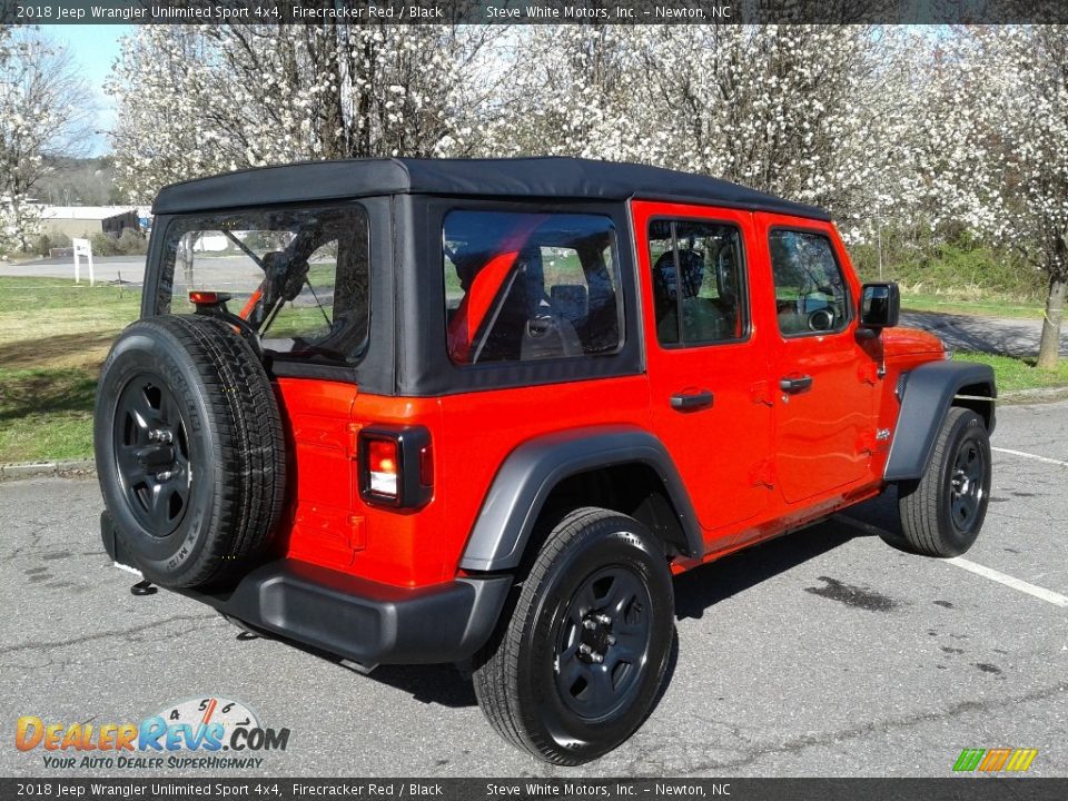 2018 Jeep Wrangler Unlimited Sport 4x4 Firecracker Red / Black Photo #6