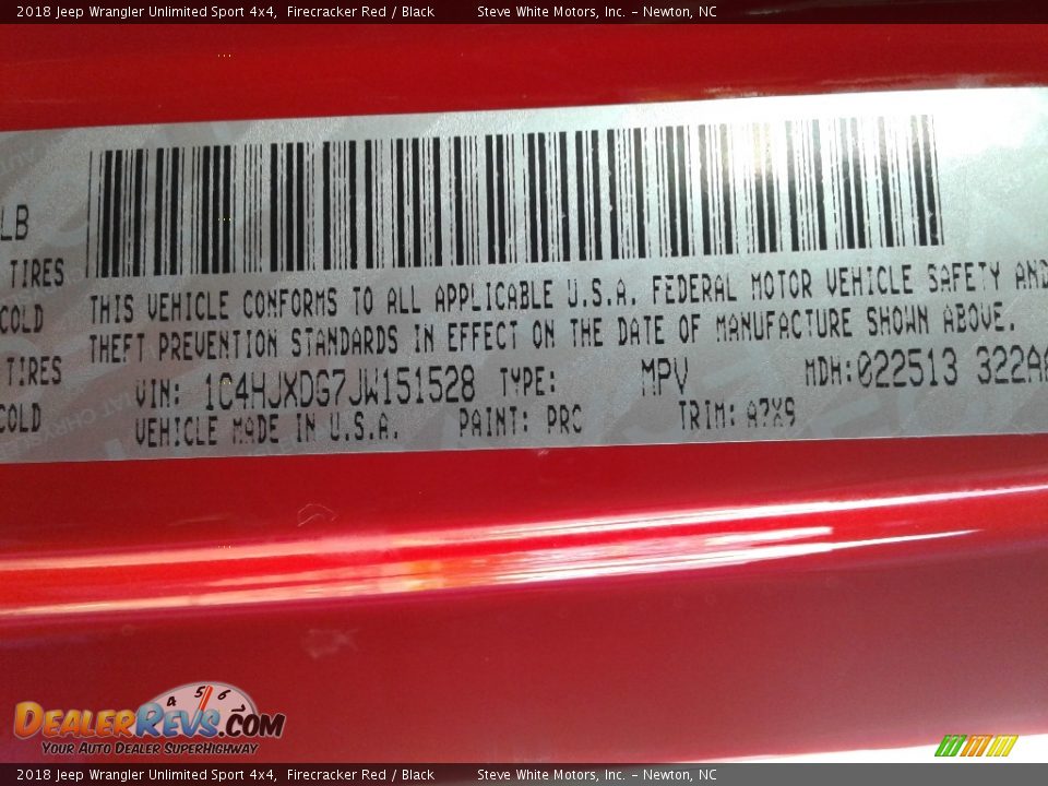 2018 Jeep Wrangler Unlimited Sport 4x4 Firecracker Red / Black Photo #28