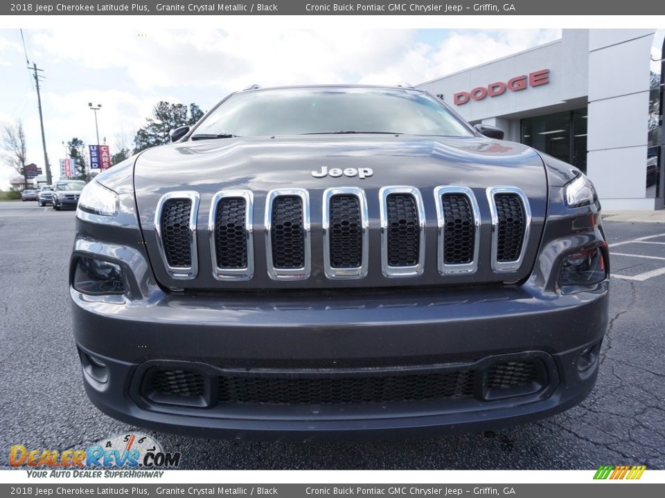 2018 Jeep Cherokee Latitude Plus Granite Crystal Metallic / Black Photo #2