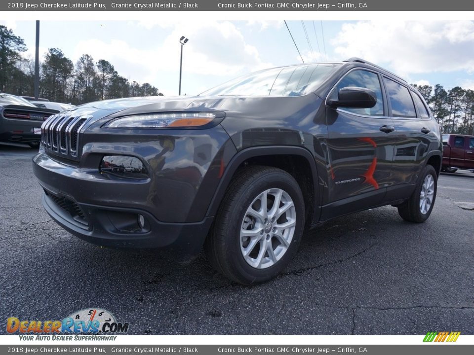 2018 Jeep Cherokee Latitude Plus Granite Crystal Metallic / Black Photo #3
