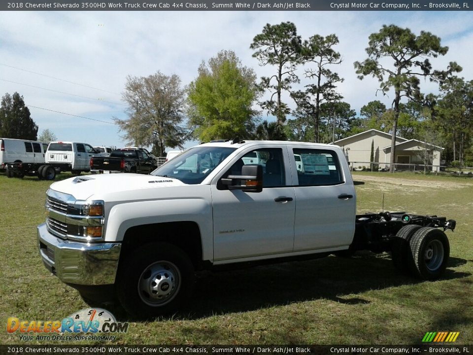 2018 Chevrolet Silverado 3500HD Work Truck Crew Cab 4x4 Chassis Summit White / Dark Ash/Jet Black Photo #1