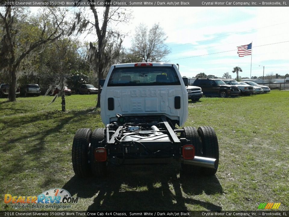 2018 Chevrolet Silverado 3500HD Work Truck Crew Cab 4x4 Chassis Summit White / Dark Ash/Jet Black Photo #3