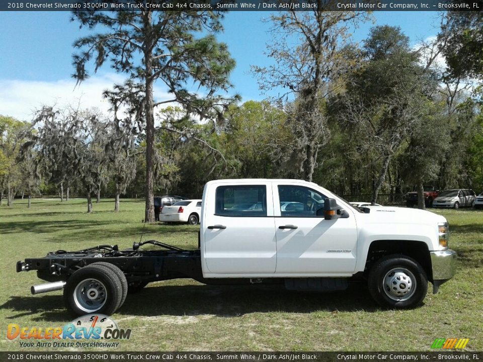 2018 Chevrolet Silverado 3500HD Work Truck Crew Cab 4x4 Chassis Summit White / Dark Ash/Jet Black Photo #6