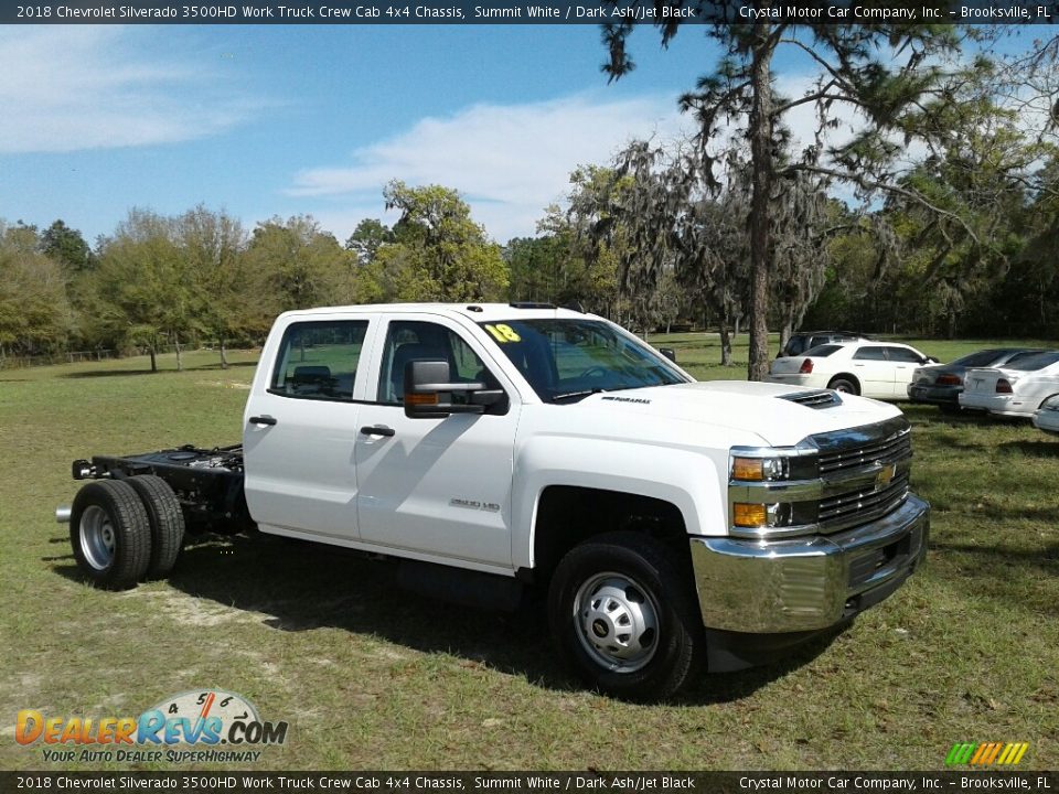 2018 Chevrolet Silverado 3500HD Work Truck Crew Cab 4x4 Chassis Summit White / Dark Ash/Jet Black Photo #7
