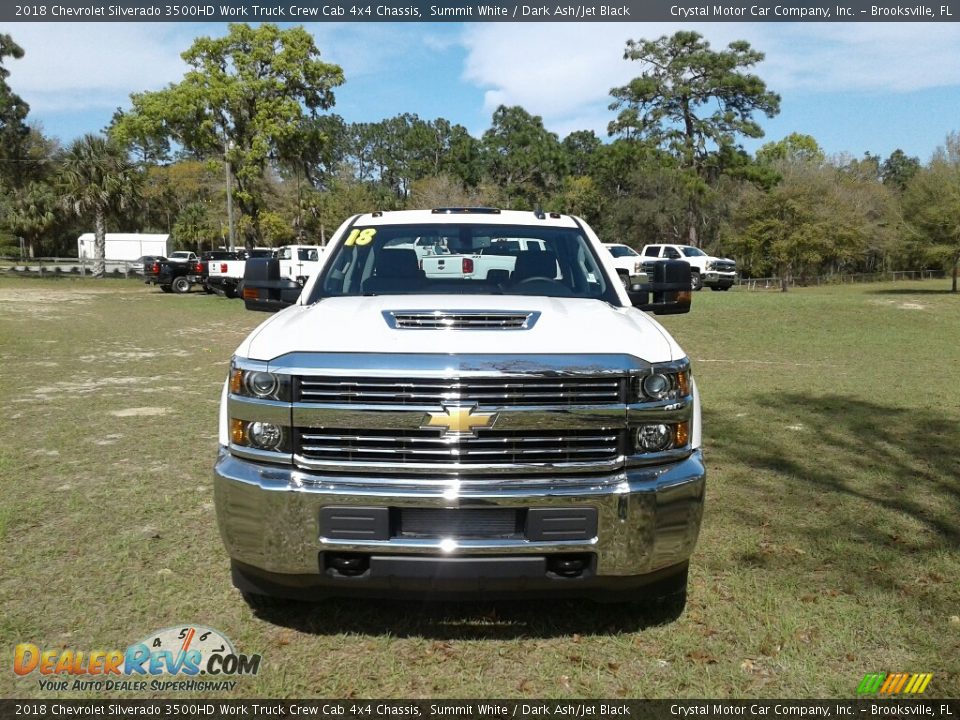 2018 Chevrolet Silverado 3500HD Work Truck Crew Cab 4x4 Chassis Summit White / Dark Ash/Jet Black Photo #8
