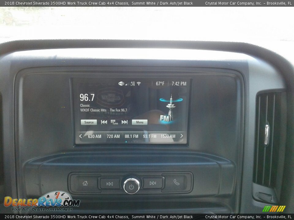 2018 Chevrolet Silverado 3500HD Work Truck Crew Cab 4x4 Chassis Summit White / Dark Ash/Jet Black Photo #15