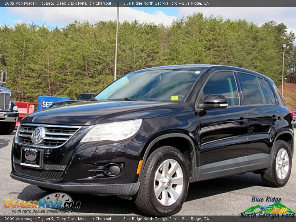 2009 Volkswagen Tiguan S Deep Black Metallic / Charcoal Photo #1