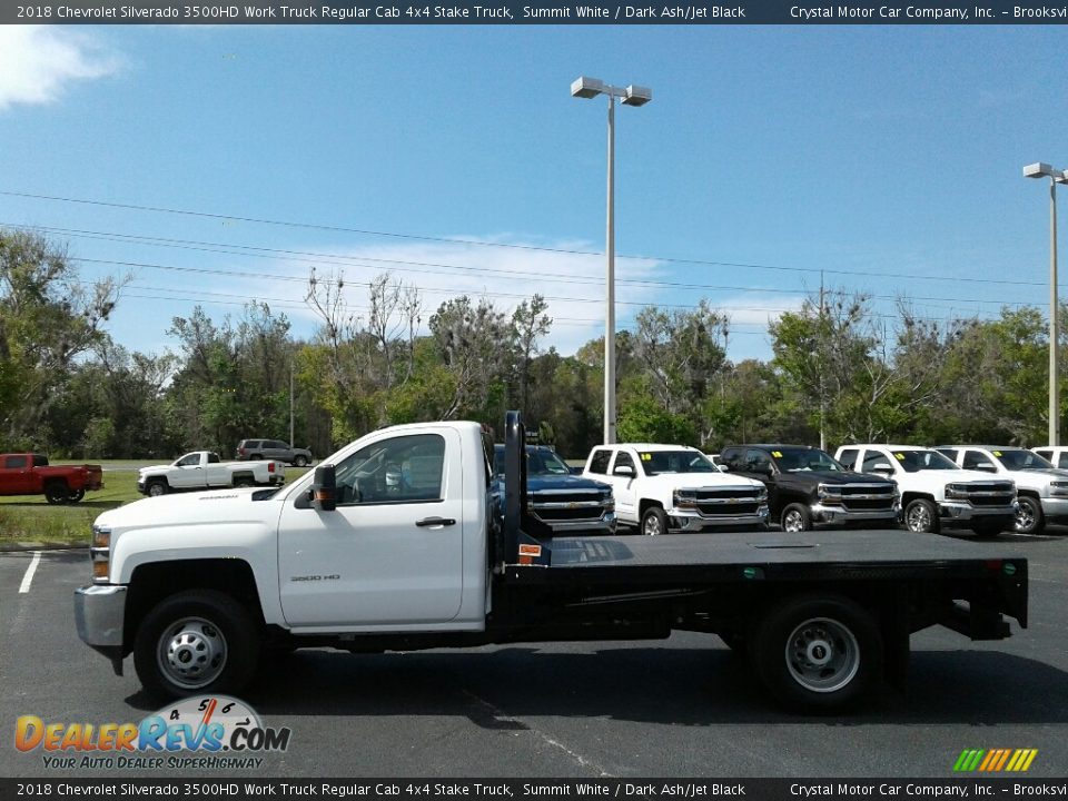 2018 Chevrolet Silverado 3500HD Work Truck Regular Cab 4x4 Stake Truck Summit White / Dark Ash/Jet Black Photo #2