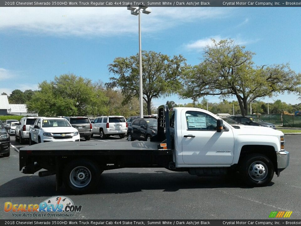 2018 Chevrolet Silverado 3500HD Work Truck Regular Cab 4x4 Stake Truck Summit White / Dark Ash/Jet Black Photo #6