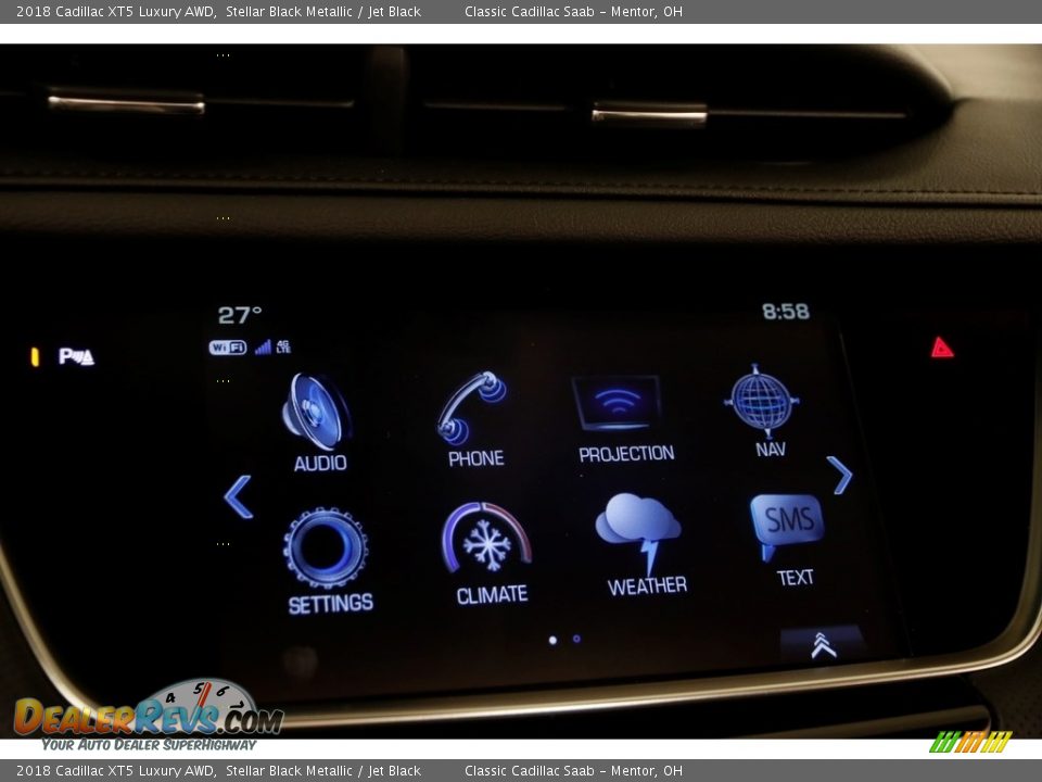 2018 Cadillac XT5 Luxury AWD Stellar Black Metallic / Jet Black Photo #11