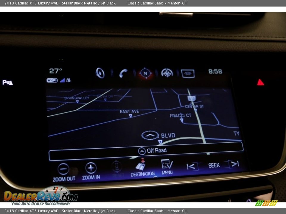 2018 Cadillac XT5 Luxury AWD Stellar Black Metallic / Jet Black Photo #13