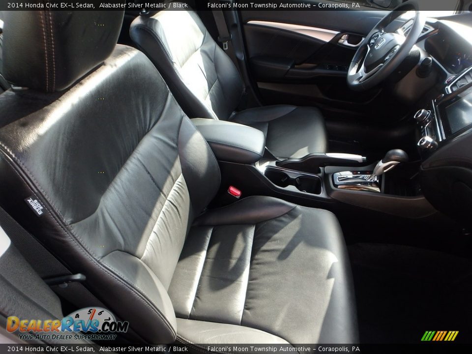 2014 Honda Civic EX-L Sedan Alabaster Silver Metallic / Black Photo #10