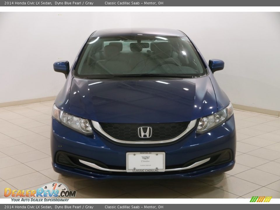 2014 Honda Civic LX Sedan Dyno Blue Pearl / Gray Photo #2