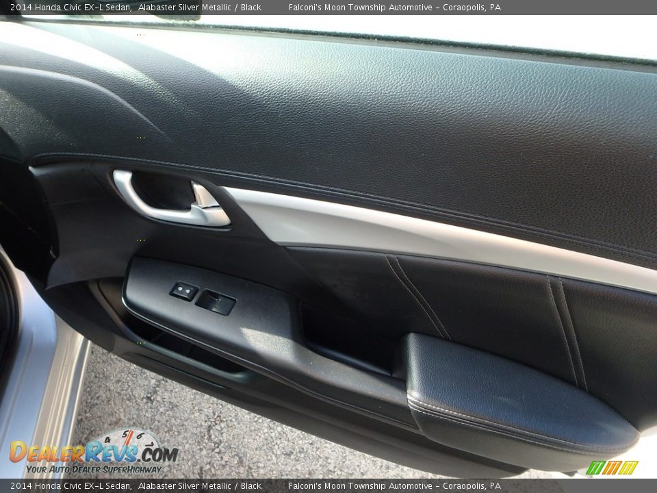2014 Honda Civic EX-L Sedan Alabaster Silver Metallic / Black Photo #12