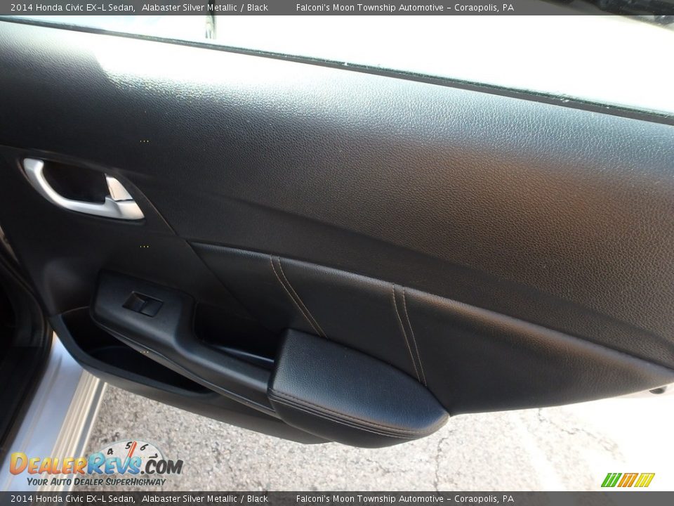 2014 Honda Civic EX-L Sedan Alabaster Silver Metallic / Black Photo #14