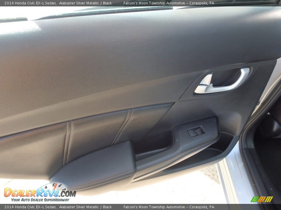 2014 Honda Civic EX-L Sedan Alabaster Silver Metallic / Black Photo #18
