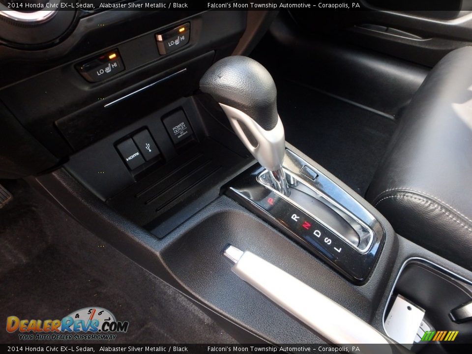 2014 Honda Civic EX-L Sedan Alabaster Silver Metallic / Black Photo #21