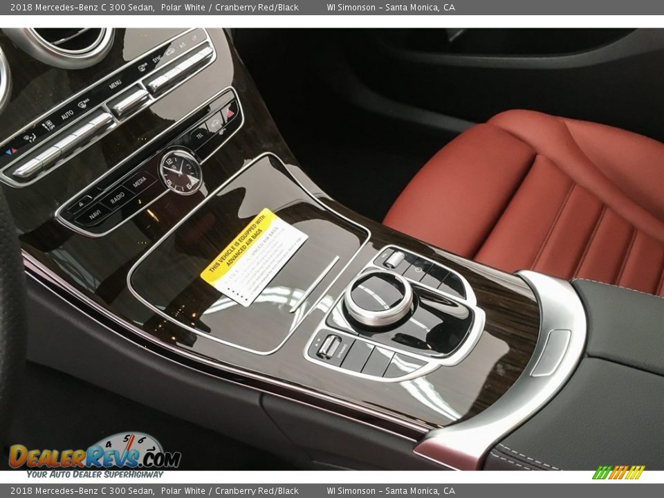 2018 Mercedes-Benz C 300 Sedan Polar White / Cranberry Red/Black Photo #10