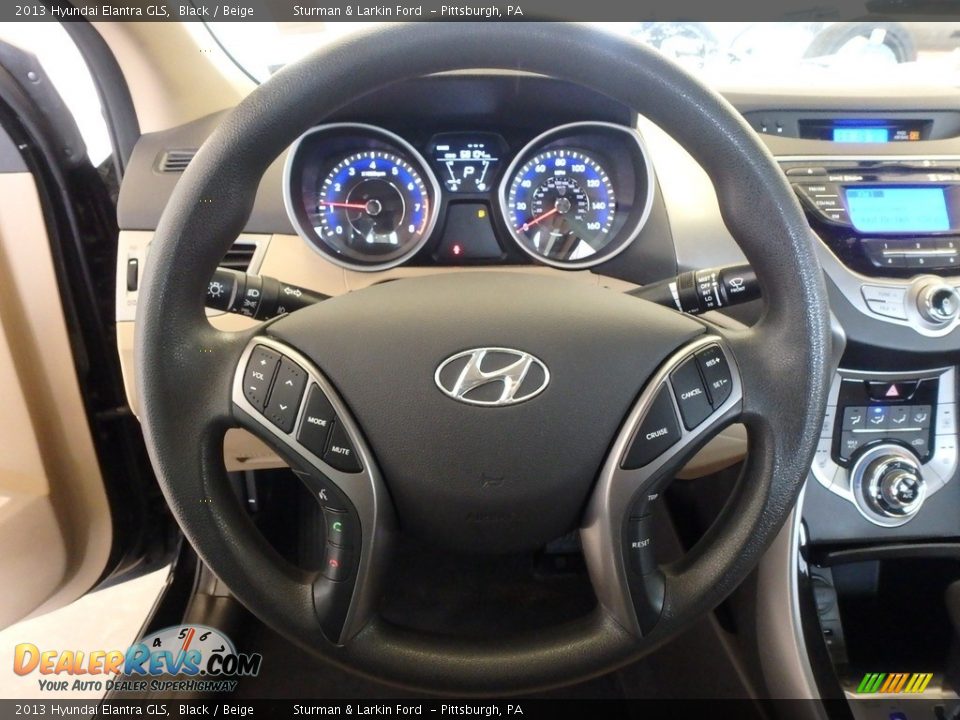 2013 Hyundai Elantra GLS Black / Beige Photo #12