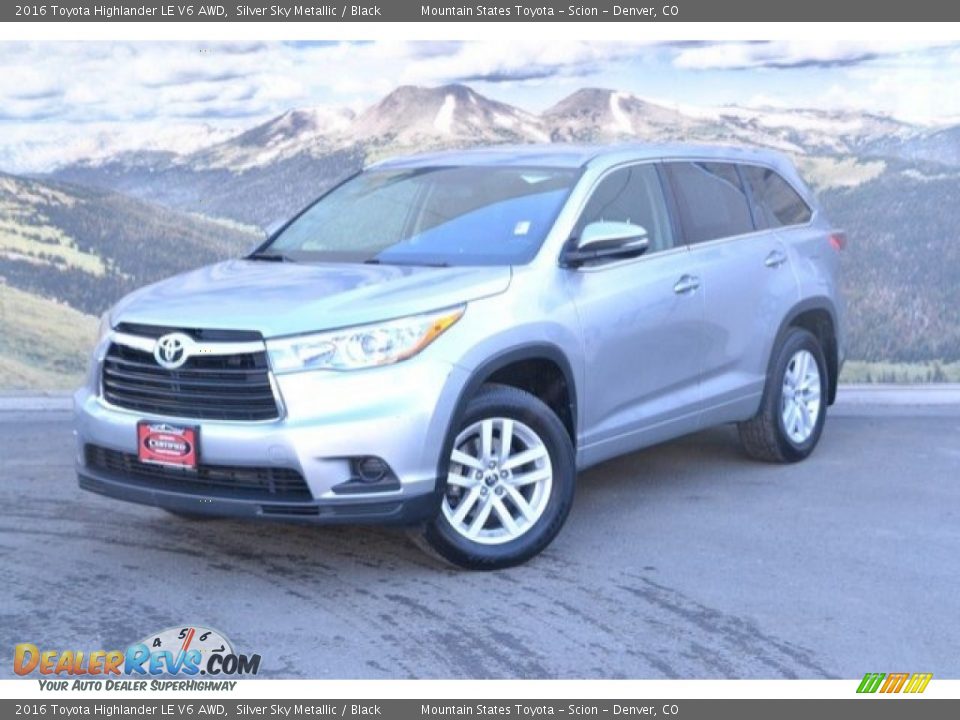 2016 Toyota Highlander LE V6 AWD Silver Sky Metallic / Black Photo #5