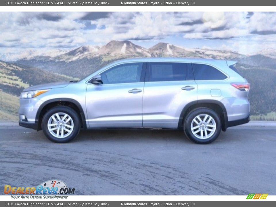 2016 Toyota Highlander LE V6 AWD Silver Sky Metallic / Black Photo #6