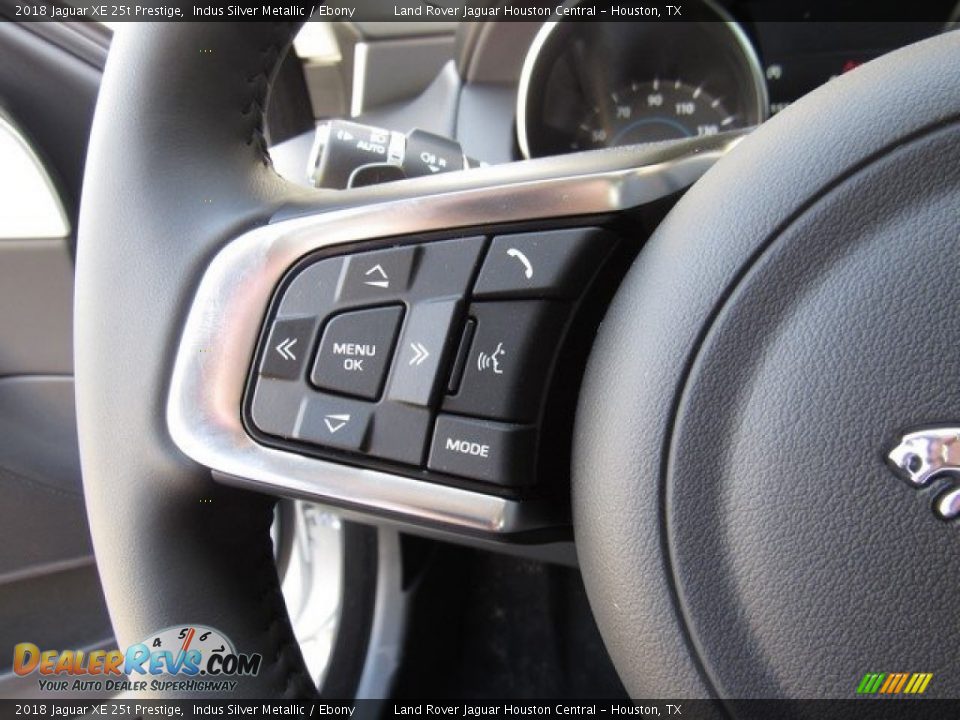2018 Jaguar XE 25t Prestige Indus Silver Metallic / Ebony Photo #28