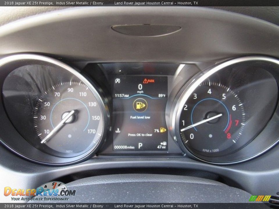 2018 Jaguar XE 25t Prestige Indus Silver Metallic / Ebony Photo #30