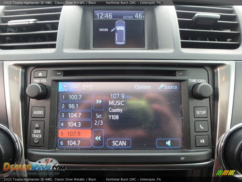 2013 Toyota Highlander SE 4WD Classic Silver Metallic / Black Photo #28