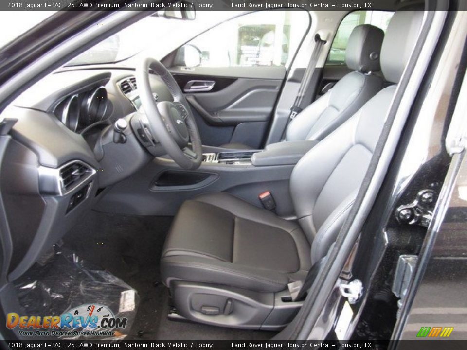 2018 Jaguar F-PACE 25t AWD Premium Santorini Black Metallic / Ebony Photo #3