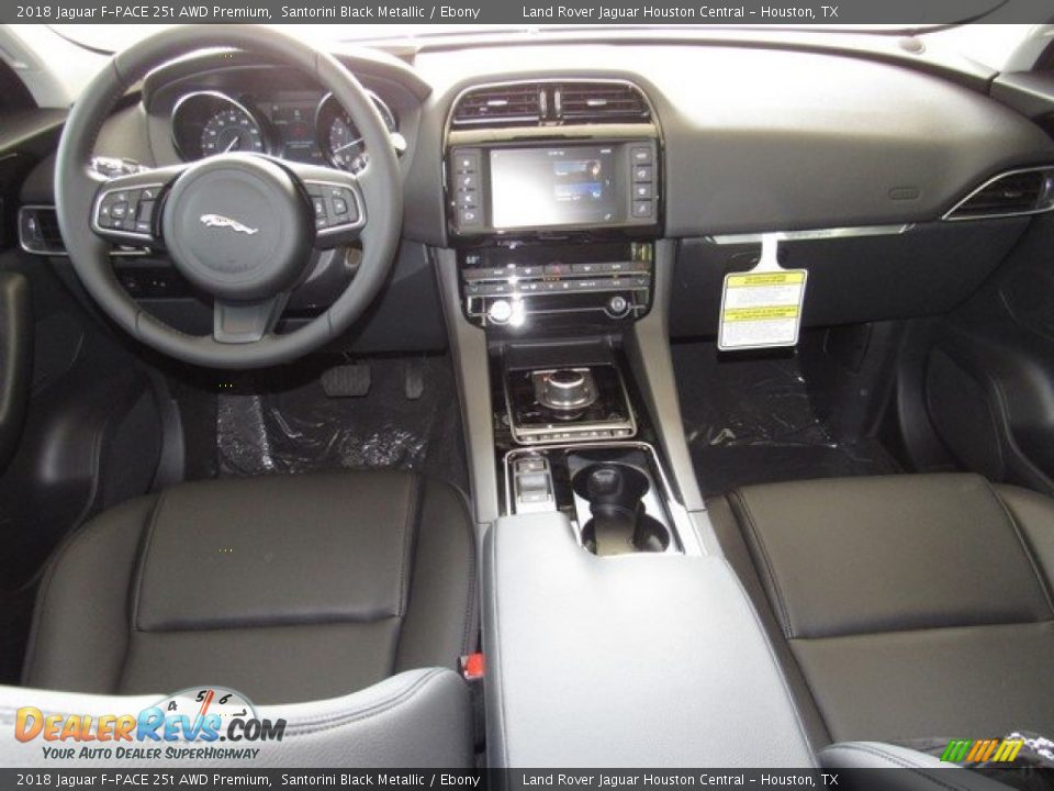 2018 Jaguar F-PACE 25t AWD Premium Santorini Black Metallic / Ebony Photo #4