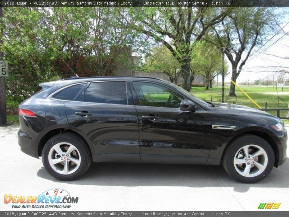 2018 Jaguar F-PACE 25t AWD Premium Santorini Black Metallic / Ebony Photo #6