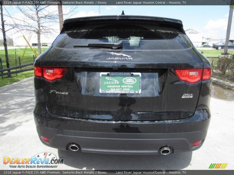 2018 Jaguar F-PACE 25t AWD Premium Santorini Black Metallic / Ebony Photo #8