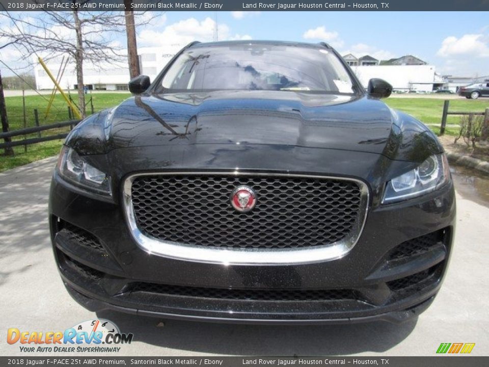 2018 Jaguar F-PACE 25t AWD Premium Santorini Black Metallic / Ebony Photo #9