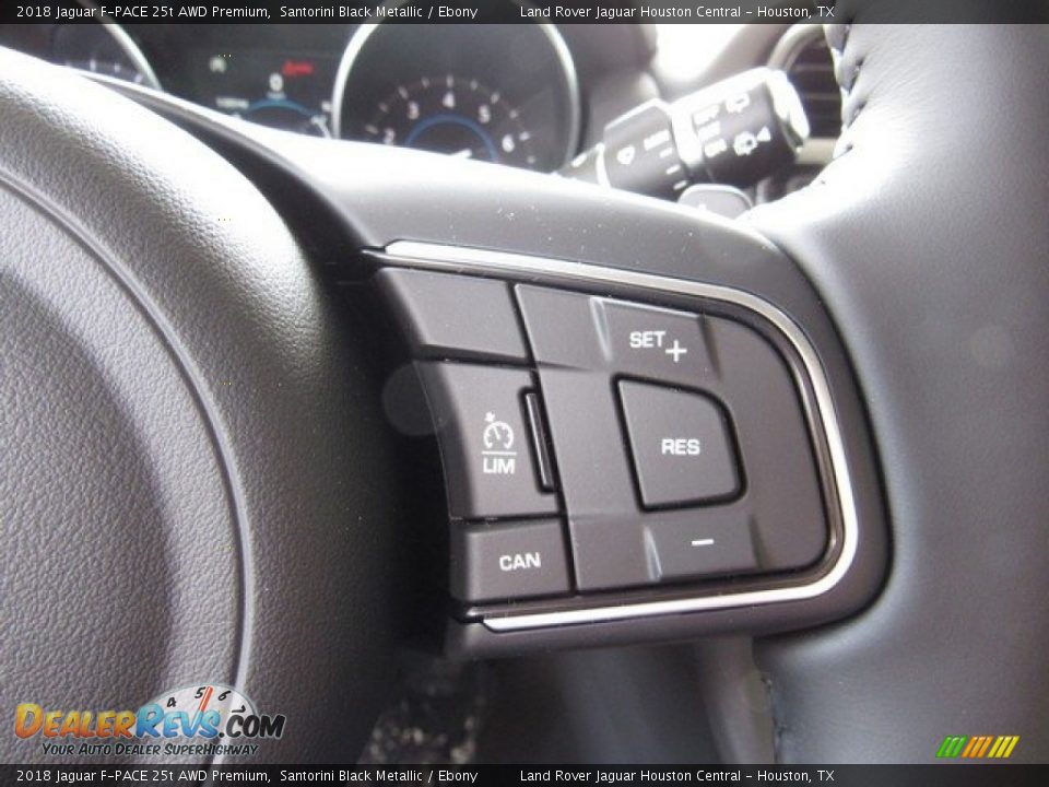 2018 Jaguar F-PACE 25t AWD Premium Santorini Black Metallic / Ebony Photo #30