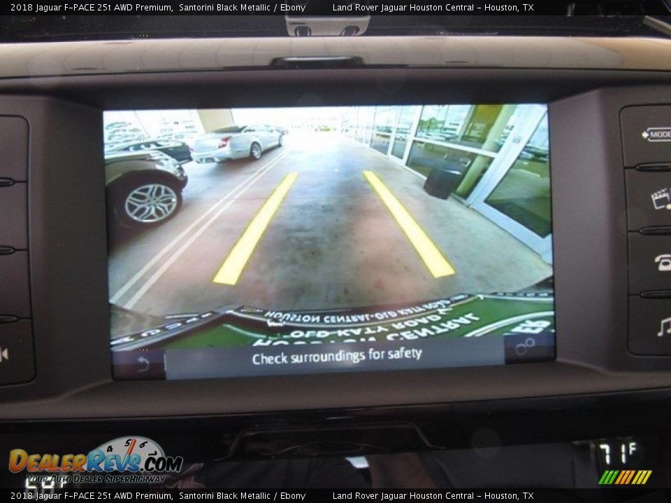 2018 Jaguar F-PACE 25t AWD Premium Santorini Black Metallic / Ebony Photo #33