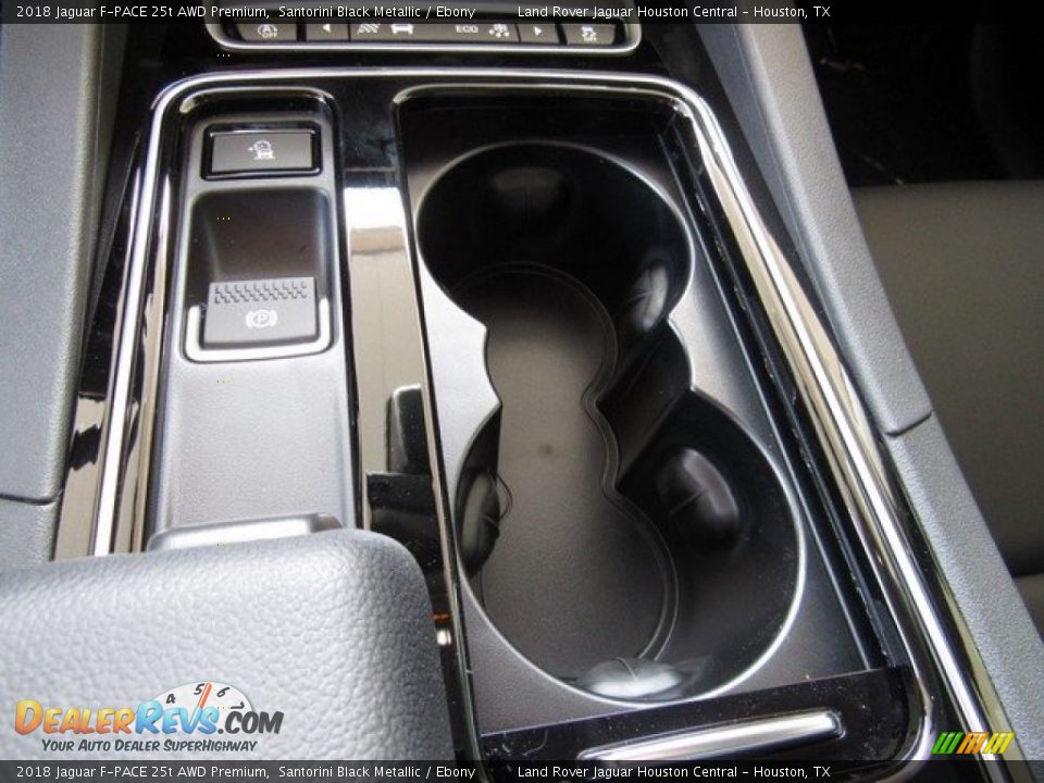 2018 Jaguar F-PACE 25t AWD Premium Santorini Black Metallic / Ebony Photo #36