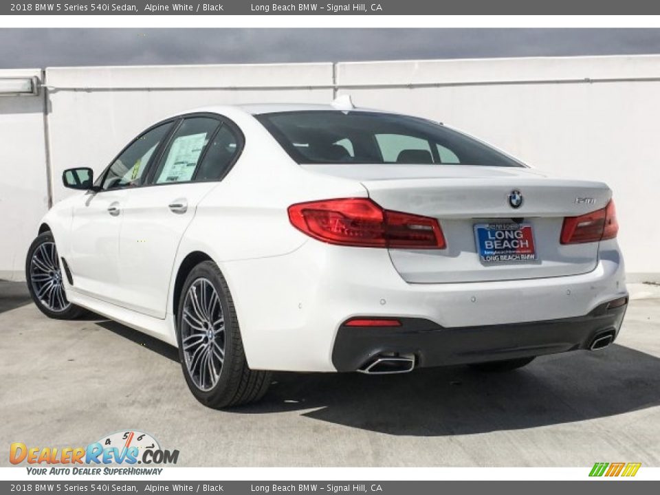 2018 BMW 5 Series 540i Sedan Alpine White / Black Photo #3