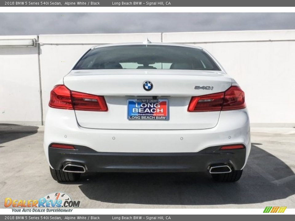 2018 BMW 5 Series 540i Sedan Alpine White / Black Photo #4