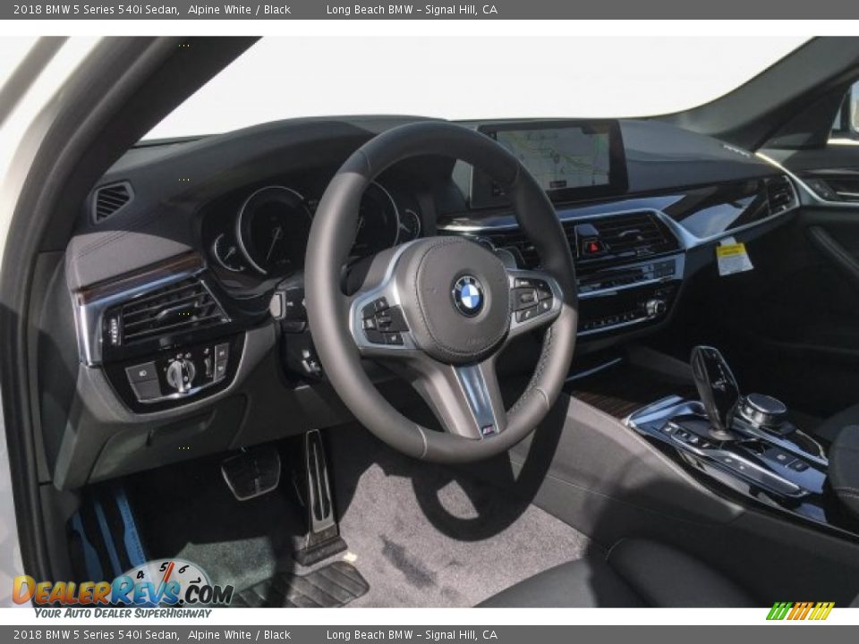 2018 BMW 5 Series 540i Sedan Alpine White / Black Photo #5