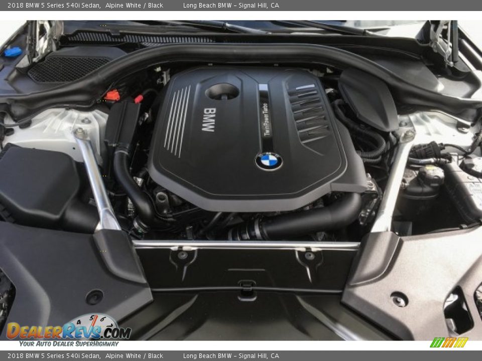 2018 BMW 5 Series 540i Sedan Alpine White / Black Photo #8