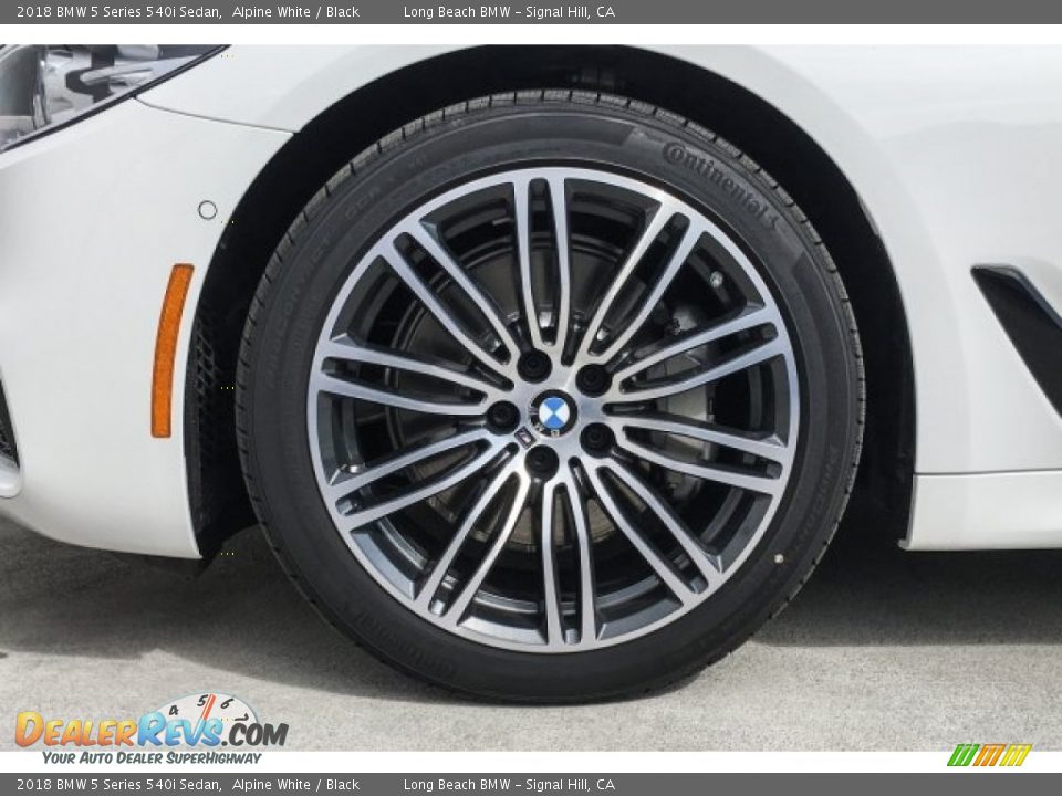 2018 BMW 5 Series 540i Sedan Alpine White / Black Photo #9