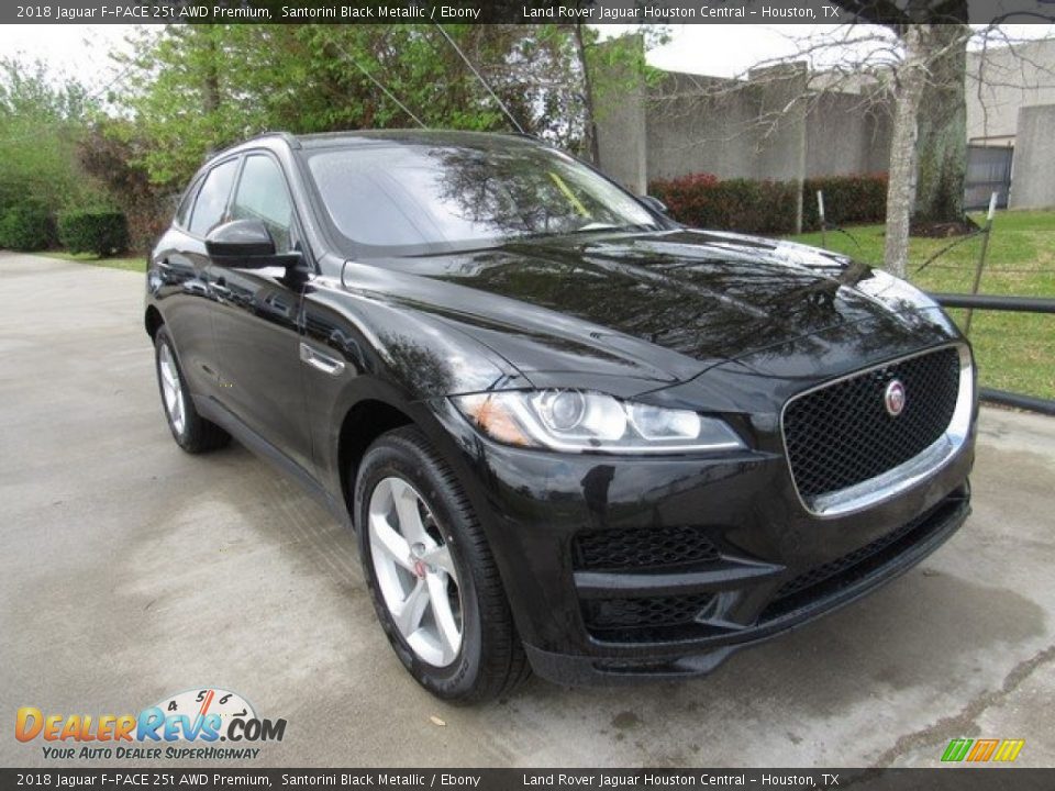 2018 Jaguar F-PACE 25t AWD Premium Santorini Black Metallic / Ebony Photo #2